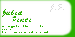 julia pinti business card